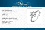 JewelryPalace Moissanite D Color 0.5ct 1ct 1.5ct 2ct 3ct Round S925 Sterling Silver Wedding Engagement Ring for Women