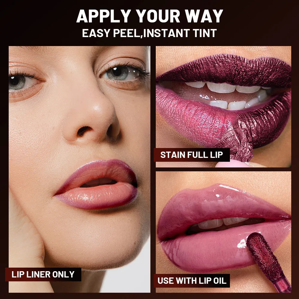 5Color Liquid Peel-off Lip Gloss Waterproof Long-lasting Matte Lipstick Non-stick Cup Makeup Moisturizing Lip Tattoo Pigment Lootquake LLC