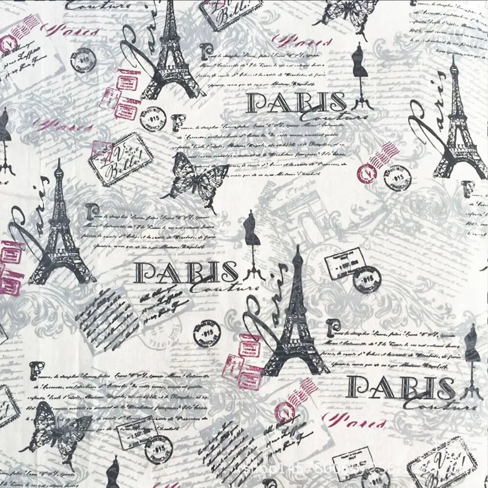 Newspaper Printed Fabric Quilting Cloth Cotton Linen For DIY Sewing Tablecloth Cushion Placemat Storage Bag Handicraft Materials Lootquake LLC