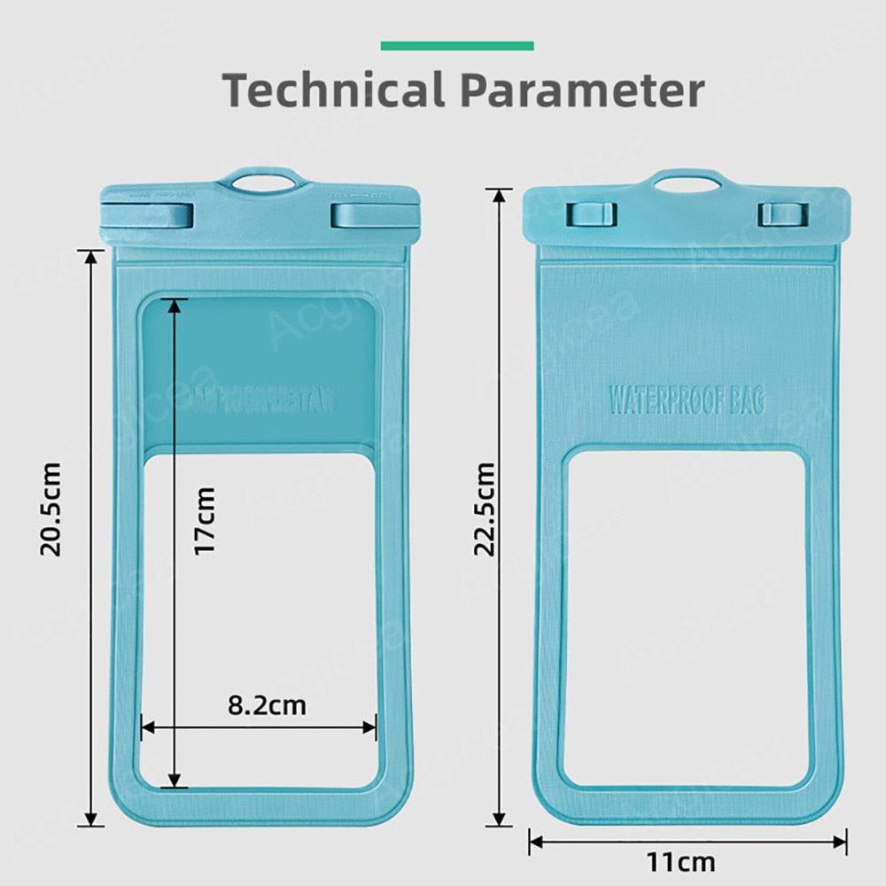 Waterproof Phone Case Pouch Protector For iPhone Cell Phone Cover Underwater Case Universal Water Proof Bag Waterproof Case Cellphone Pouch for iPhone 13 Pro Max Case & Strap Stevvex