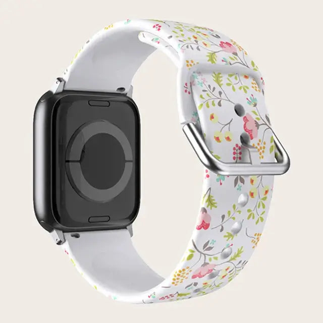 Apple Watch Silicone Strap - Colorful Floral Pattern Band BandsCo Straps