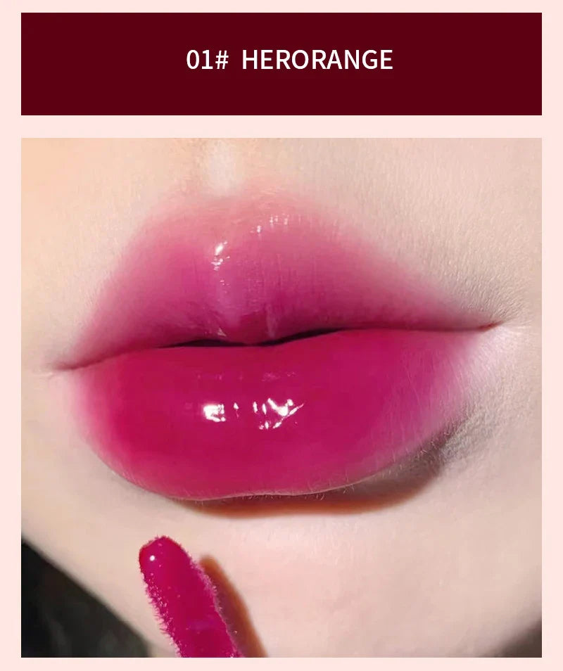 HERORANGE Light Glass-Like Lip Lacquer - Mirror Shine, Hydrating Formula; Smudge-Proof, Long-Wear, and Skin-Brightening Lootquake LLC