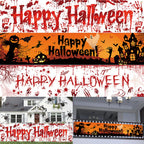 Halloween Theme Party 1.8m Banner Pumpkin Bloodstains Happy Halloween Outdoors Indoor Yard Hanging Decor Supplies Lootquake LLC