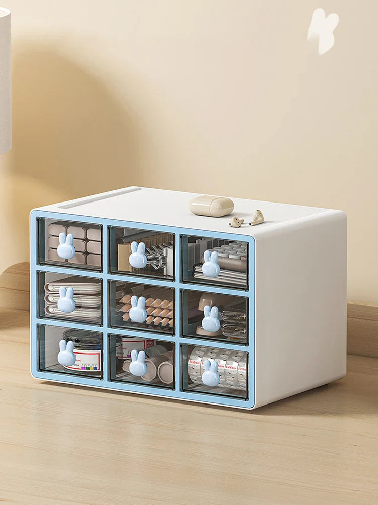 Desktop Storage Box Transparent Drawer Home Storage Box Stationery Box Office Files Stationery Organizer Cosmetics Drawer Box