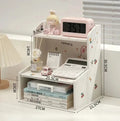 INS Stationery Desk Organizer Stackable Desktop Storage Box Clear Plastic Office Supplies Jewelry Storage Case for Books Sundry Lootquake LLC