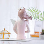 New Butterfly Girl Sculpture Vase Bust Model Art Modern Storage Statues Home Living Room Desktop Decor Character Figurine