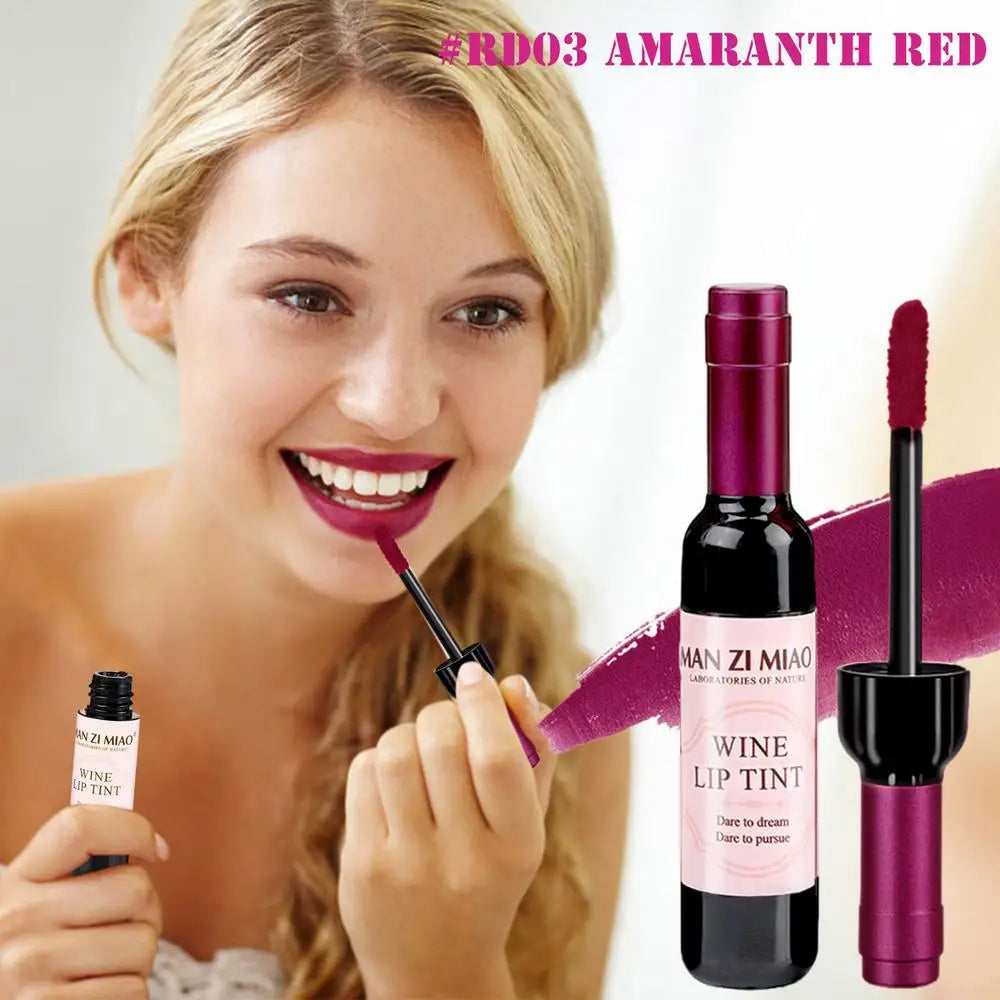 Lipstick Wine Lip Stain Baby Pink Lipgross Matte Liquid Lip Glaze Long Lasting Waterproof Lip Stain Nonstick Cup Lipstick Lootquake LLC