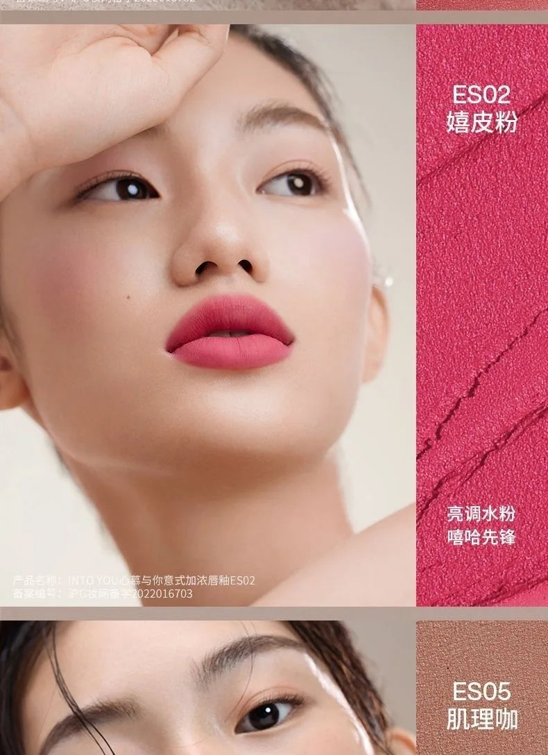 INTOYOU Matte Lipstick Longlasting Lip Clay Velvet Waterproof Lip Gloss Non-sumdge Non-stuicky Lip Stain Espresso Lips Makeup