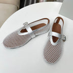 Summer Women's Shoes  breathable fishing net hollowed-out Roman-style flat women's sandals Mary Jane shoes Lootquake LLC