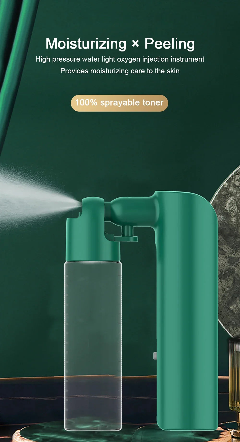 New 80ml Oxygen Injection Instrument Water Replenishing Spray Household Hand-held Face Cold Spray Humidifier Beauty Health Lootquake LLC