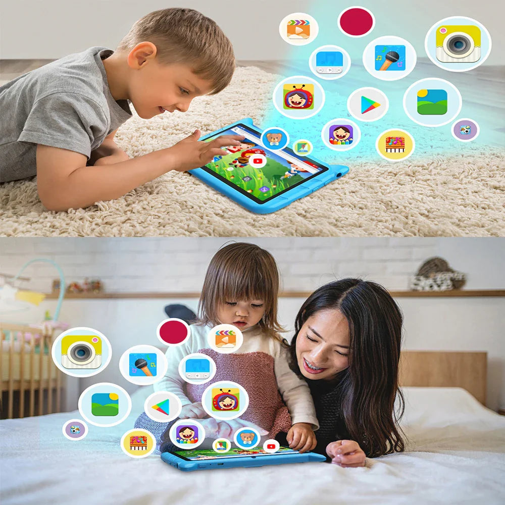 7 Inch Kids Tablets Children's Gifts Learning Education Android Tablet PC Quad Core 4GB RAM 64GB ROM 5G WiFi Bluetooth Cameras Lootquake LLC