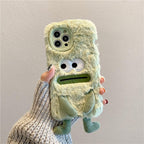 3D Cute Hairy Fluffy Fur Plush Winter Warm Phone Case For iPhone 14 13 12 11 Pro Max Plus Soft Cartoon Back Cover  Cute Fuzzy Furry Case Fashion Luxury Case Stevvex