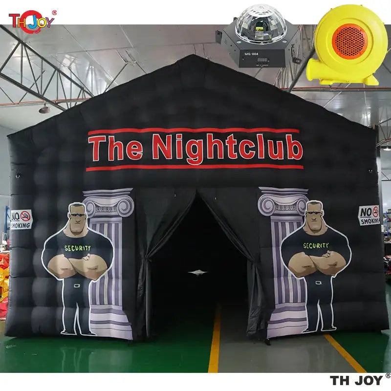 7x5m Disco Light N Fog Machine Black Cube Blow Up Bar Tent Inflatable Nightclub Portable Inflatable Party Tent Free Air Shipping