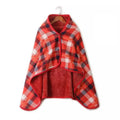 Thick Plaid Blanket Warm Winter Wearable Blanket Adults Office Travel Soft Fleece Throw Blankets With Button Home Shawl Lootquake LLC