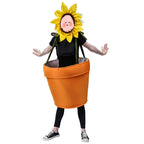 Halloween Flower Pot Costume Sunflower Costume with Headpiece for Adults Kids Cosplay Women Garden Theme Party Sunflower Lootquake LLC