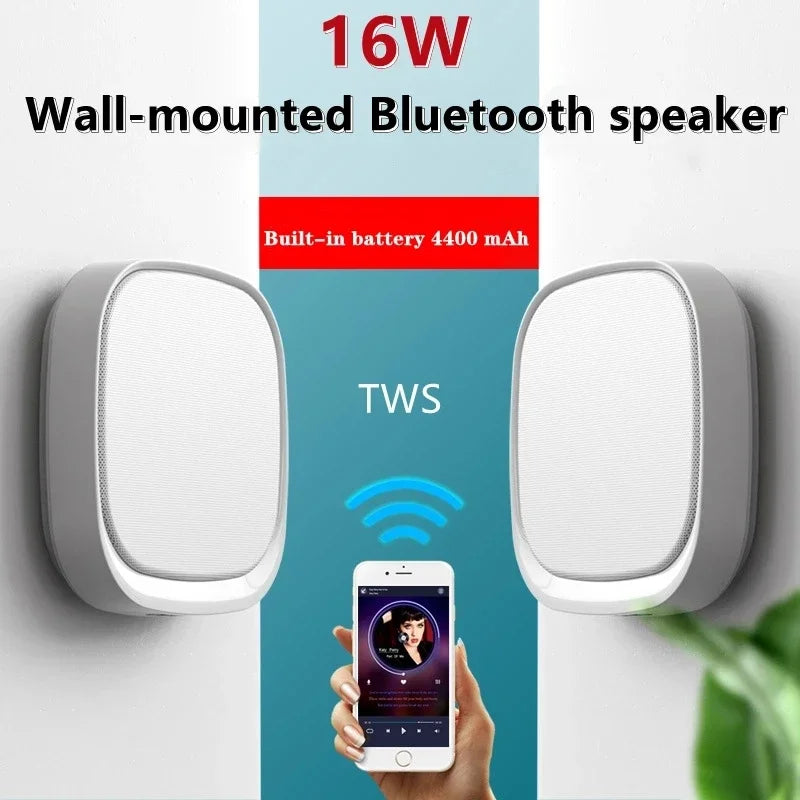 Shop Wall-mounted Bluetooth Speaker TWS Interconnection Built-in 4400 MAh Battery Boom Box Wireless 3D Surround Stereo Subwoofer Lootquake LLC