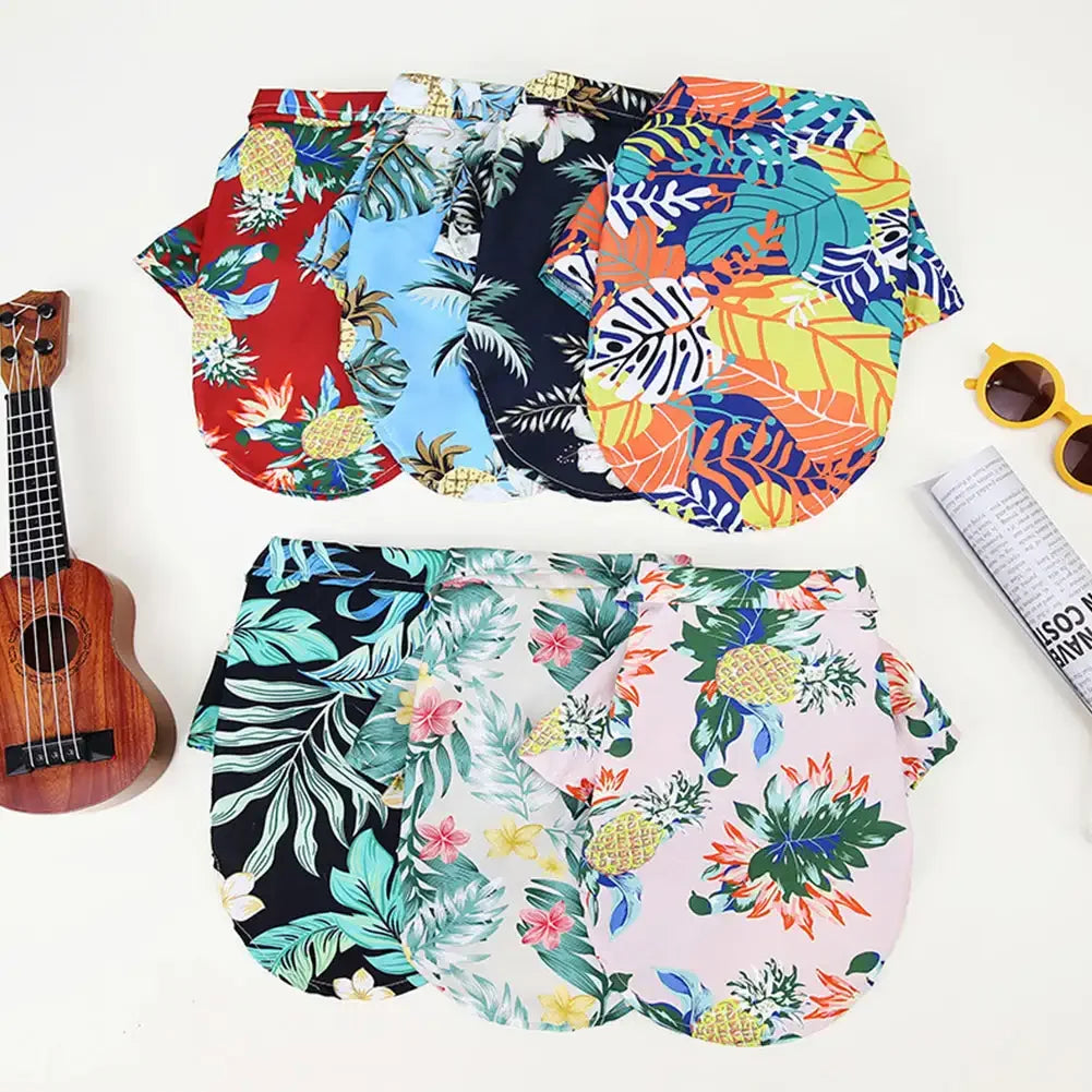 XL-5XL Hawaii Style Cute Spring T-shirts Comfortable Pet Shirt for Medium Large Dog Puppy Pet Clothes Breathable Pet T-shirt Pi-Mart
