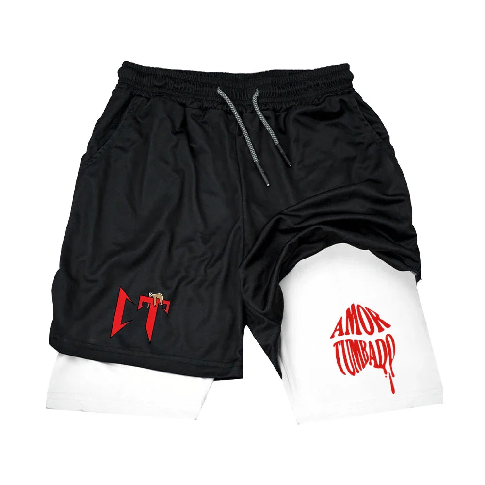 Men's Gym Short Double-deck Quick Dry - SJB-DIAMOND ELITES