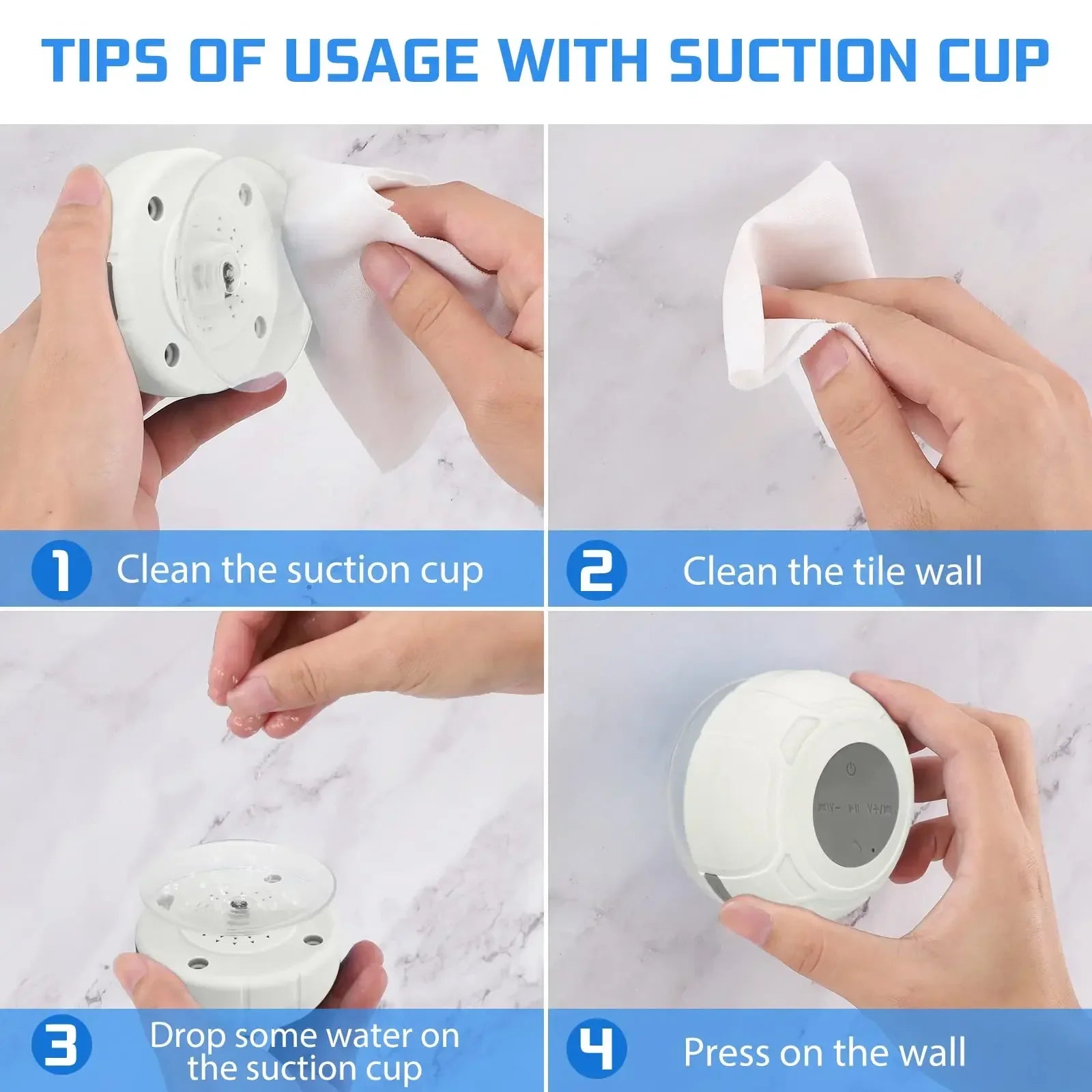 Wireless Bluetooth Waterproof Speaker With Suction Cup Sound For Car, Shower Sound Lootquake LLC
