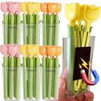 5Pcs Tulip Seal Clips Kitchen Food Snack Seal Sealing Bag Clips with Magnetic Storage Box Reusable Bag Sealer Home Storage Tools Lootquake LLC