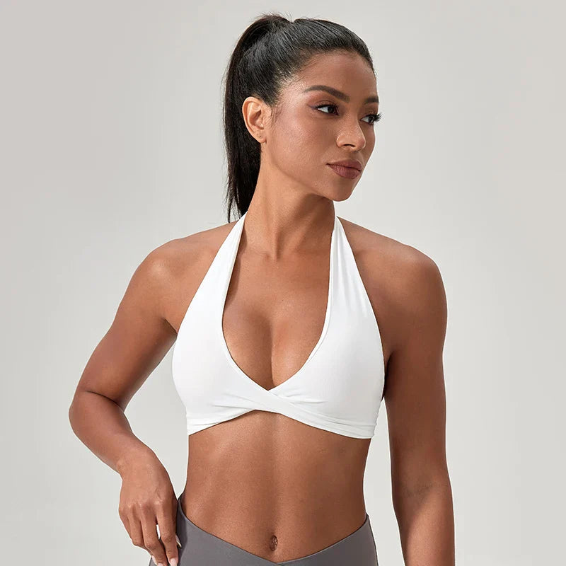 FlexiFit Halter: Stylish Yoga Gym Bra for Women THRIXINE