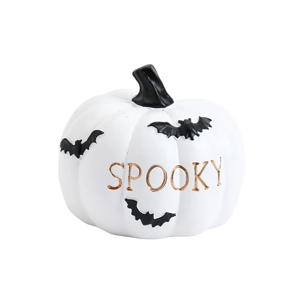 Spooky Resin Pumpkin Decor - Gothic  Tabletop Centerpiece for Halloween Lootquake LLC