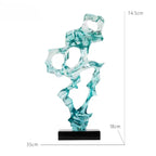Abstract Art Sculpture Electroplating Transparent Resin Craft Model Modern Home Decor LivingRoom Office Desktop Statue Ornaments Lootquake LLC