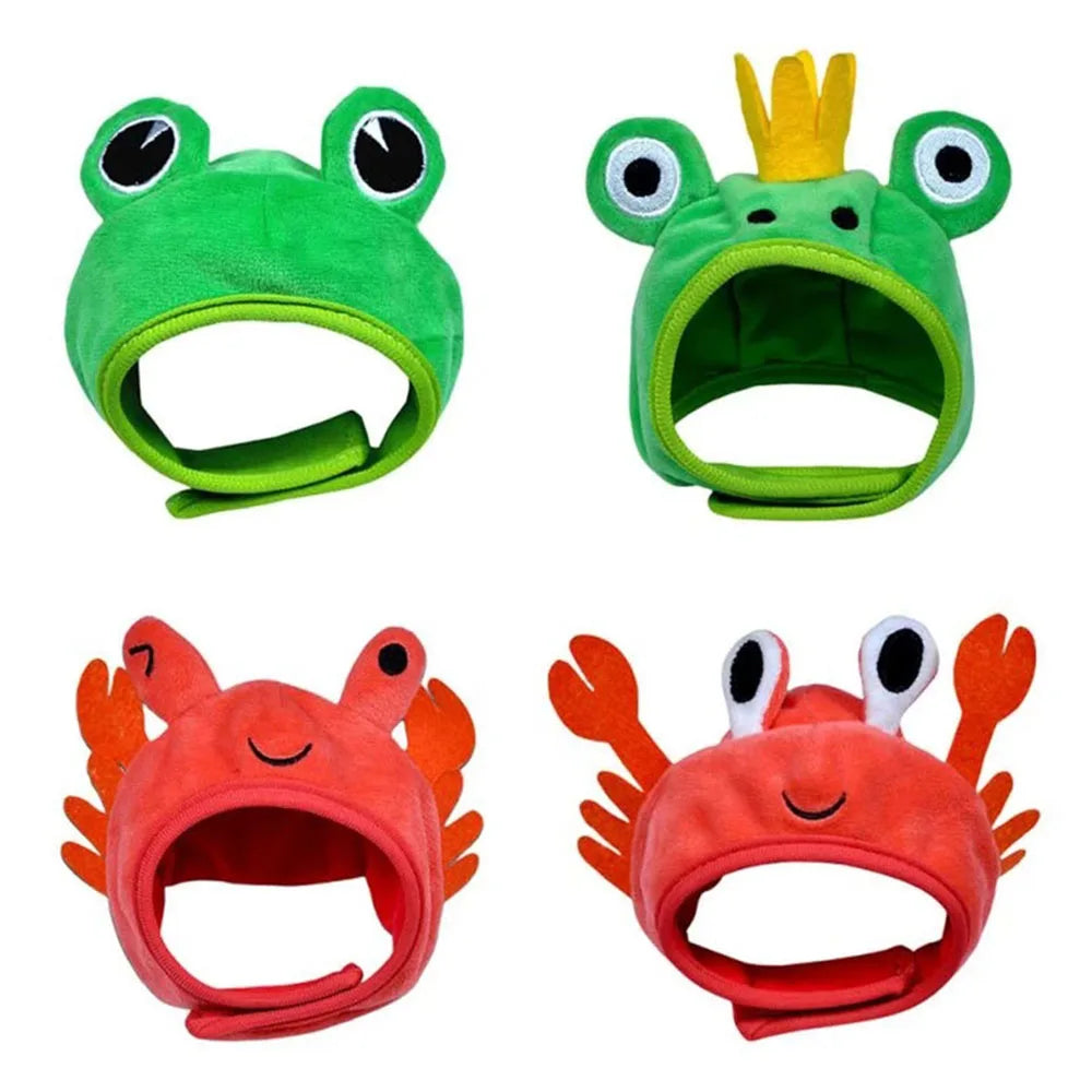 Halloween Easter Pet Costume Novelty Crab Lobster Frog Hat for Cat Puppy Hat Dog Cap Soft Headgear for Birthday Party Photo Prop Lootquake LLC