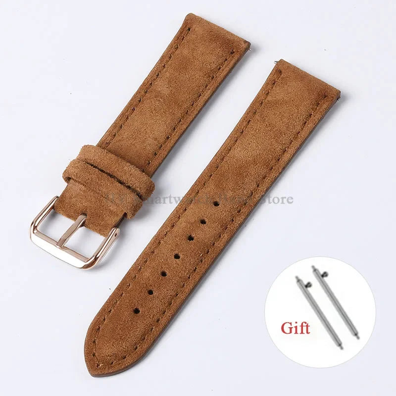 Polar Suede Leather Watch Strap For Polar Smartwatch - Handmade Quick Release
