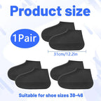 Reusable Waterproof Rain Shoe Covers Non-Slip Overshoes for Men & Women Outdoor Fishing Commute & Household Use Home Garden