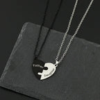 Father Mom Son Daughter Family Necklace Love Heart Puzzle Pendant Necklace Stainless Steel Jewelry for Women Mother's Day Gift
