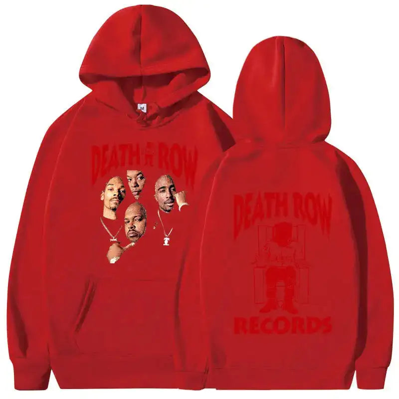 Death Row Records Hoodie Men Women High Quality Aesthetic Hoodies Pullover 90s Vintage Hip Hop Sweatshirts Harajuku Streetwear