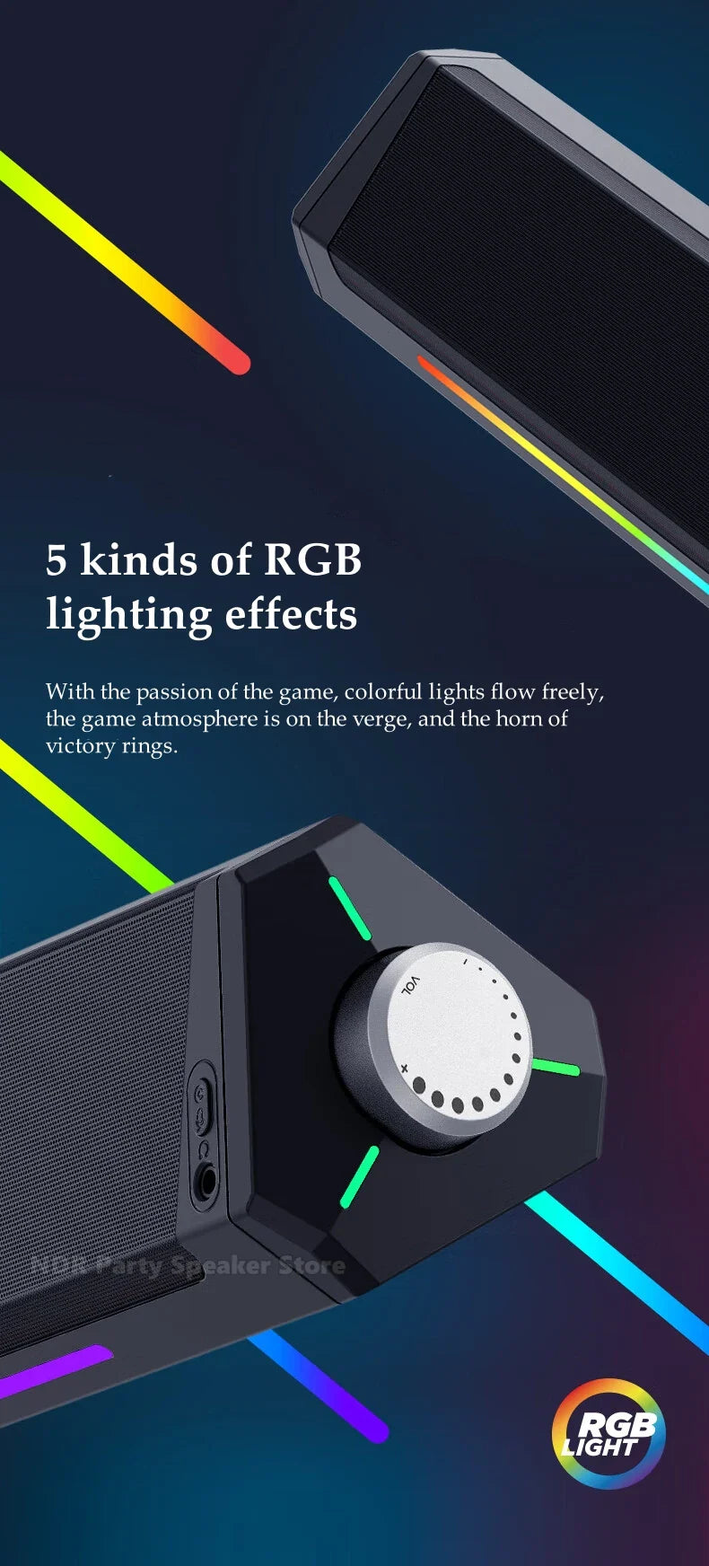 Home Bluetooth Gaming Speakers Portable USB Subwoofer Surround Stereo Sound Amplifiers Soundbar Speaker Desktop Speakers For PC Lootquake LLC