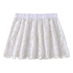 Women Eyelash Floral Lace Shirt Extender Adjustable Layered Faux Top Hem Lower Sweep Mini Skirt Half Slip Underskirt