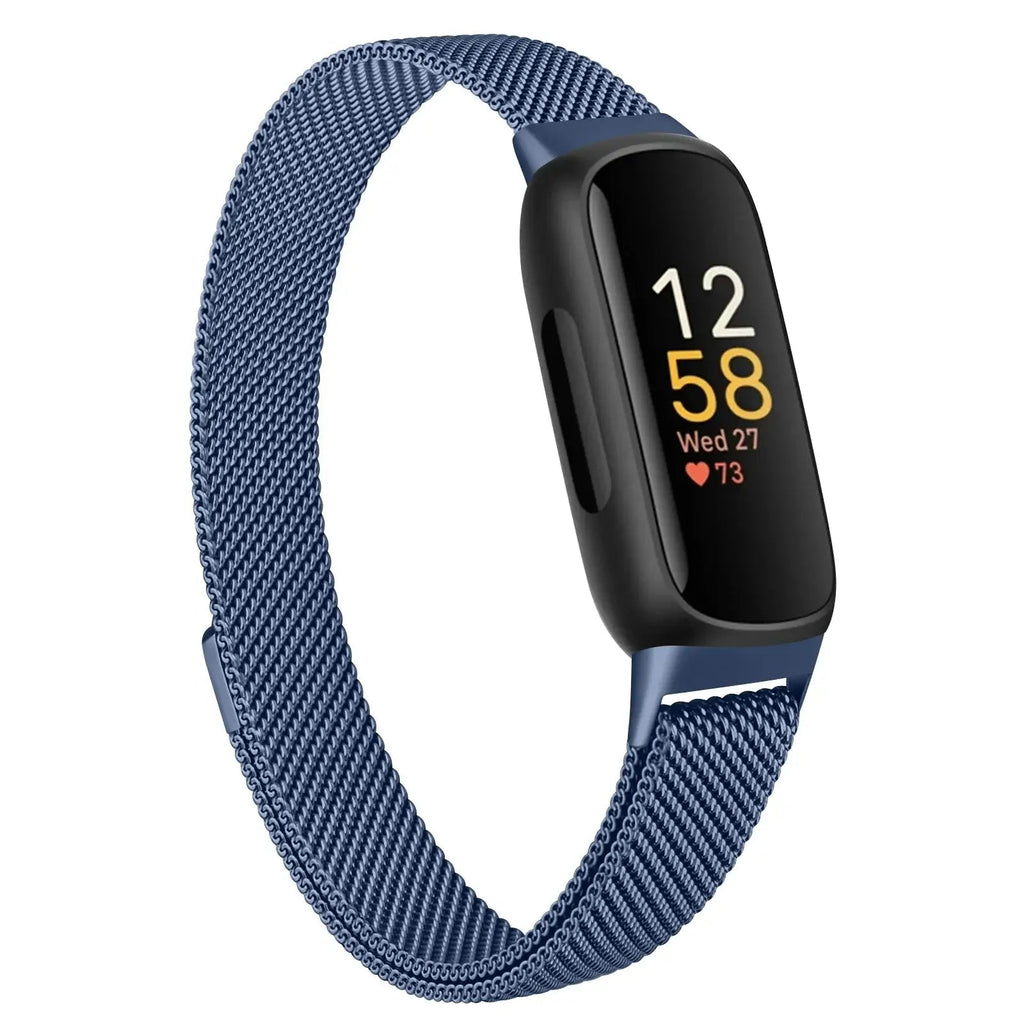 Fitbit Inspire 3 Metal Magnetic Loop Band – Stainless Steel Mesh Strap BandsCo Straps