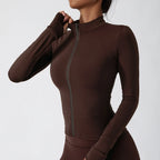 Women Zip Long Sleeve Sports Jacket