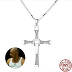 Fast And Furious Movie Dominic Toretto Cross Necklace Pendant 925 Sterling Silver Jewelry For Women Men Couple Lovers Xmas Gifts Lootquake LLC