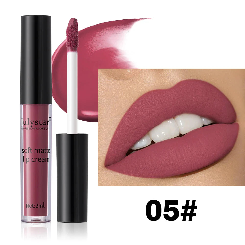 6-Color Velvet Lip Glaze Lipstick High Color Lip Makeup Waterproof Long-Lasting Nude Lip Color Liquid Cosmetics Lootquake LLC