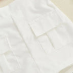 Adorable Baby Girl Sleeveless Top and Shorts Set with Cute Butterfly Print for Summer Outfit 2 Pieces Set