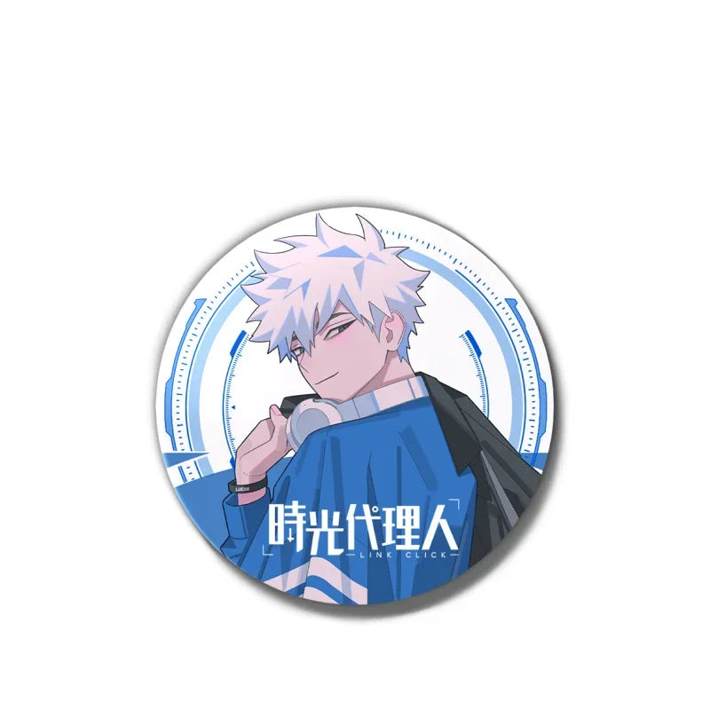 Anime Link Click Charles Lucas Jo Brooch Pin Badges Pins Cosplay Metal Brooches for Women Bag Accesorios Jewelry Fans Gifts
