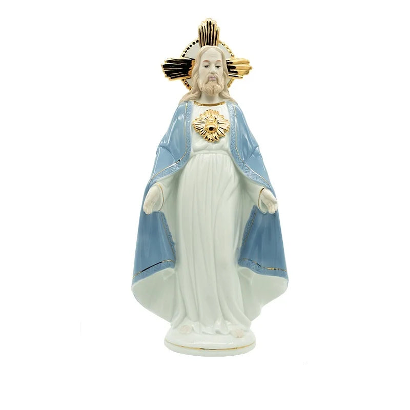 Reative Ceramics Character Sculpture Christian Catholic Madonna Jesus Church Character Statue Home Decoration