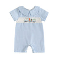 Infant Easter Bunny Romper Sleeveless Round Neck Train Embroidery Jumpsuit Baby Boy Newborn Playsuit Outfit Costume Lootquake LLC