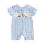 Infant Easter Bunny Romper Sleeveless Round Neck Train Embroidery Jumpsuit Baby Boy Newborn Playsuit Outfit Costume Lootquake LLC