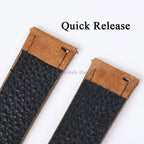 Polar Suede Leather Watch Strap For Polar Smartwatch - Handmade Quick Release