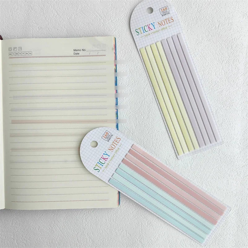 160 Sheets Color Stickers Transparent Fluorescent Index Tabs Flags Stationery Children Gifts  School Office Supplies Lootquake LLC