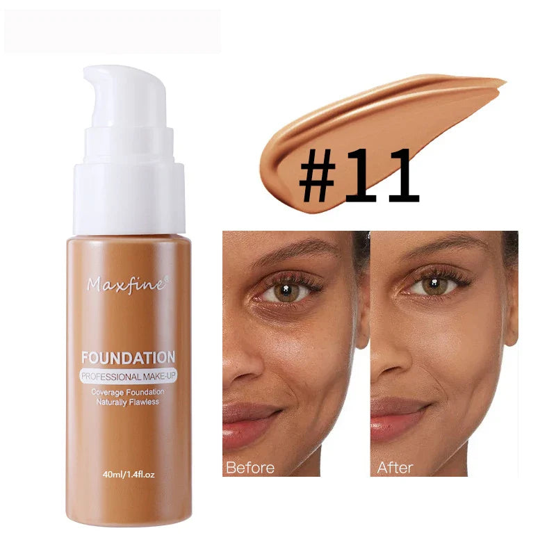 1PCS 12 Color Liquid Foundation Powder Is Light And Delicate Moisturizing High Coverage Easy To Apply And Long Lasting Lootquake LLC