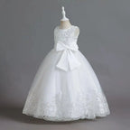 New Christmas Party Princess long dress children's dress children's gauze lace birthday party dinner ball big butterfly dress