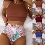 Leopard Luxe: High Waist Bikini Set