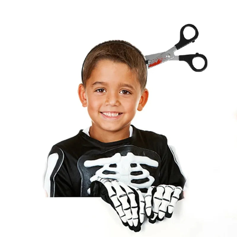 Halloween Decor Accessories Hair Hoop Horror Blood Fake Ax Saws Knife Gothic Headband Halloween Party Masquerade Cosplay Prop Lootquake LLC