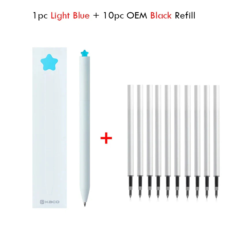 KACO Gel Pens Sets School Office Supplies for Kids 0.5mm High-capacity Heart / Star Sign Writing Gadgets Love Gift Cute Items Lootquake LLC